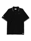 Bape Logo-embroidered Polo Shirt In Black