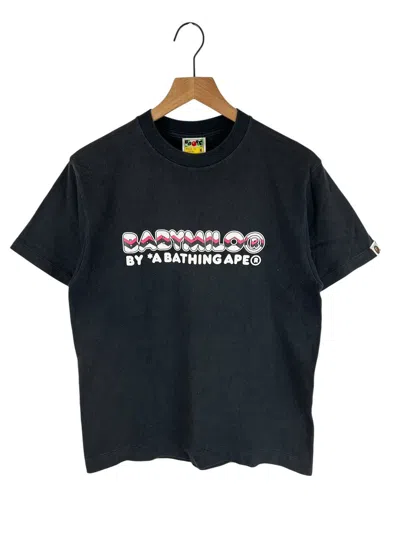 Pre-owned Bape Logo Print T-shirt In Black