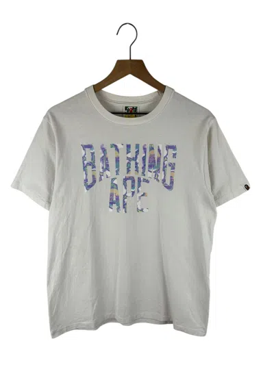 Pre-owned Bape Logo Print T-shirt In White