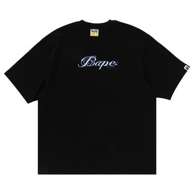 Pre-owned Bape Logo Relaxed Fit Tee 'black'