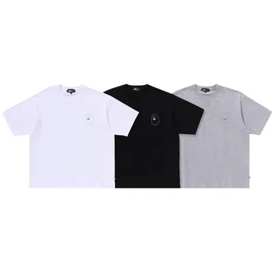Pre-owned Bape Logo Tee (3 Pack) 'white/black'