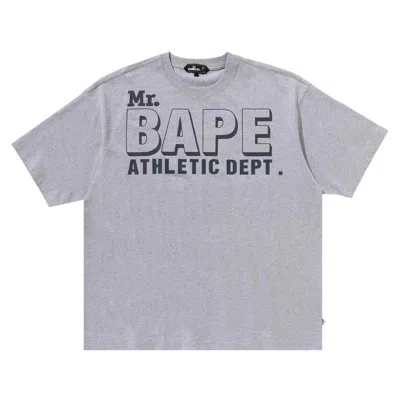 Pre-owned Bape Logo Tee 'grey' In Gray