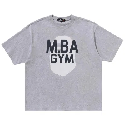 Pre-owned Bape Logo Tee 'grey' In Gray
