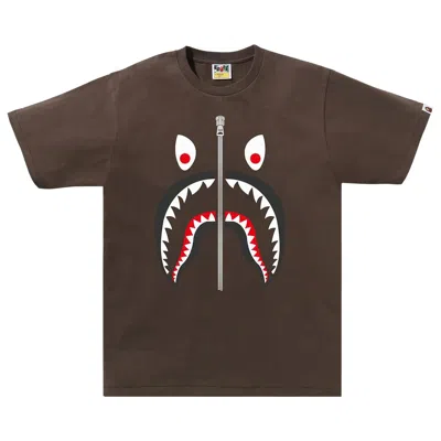 Pre-owned Bape Mad Shark Tee 'brown'