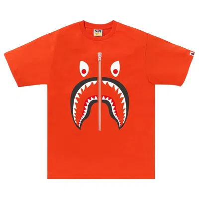 Pre-owned Bape Mad Shark Tee 'orange'
