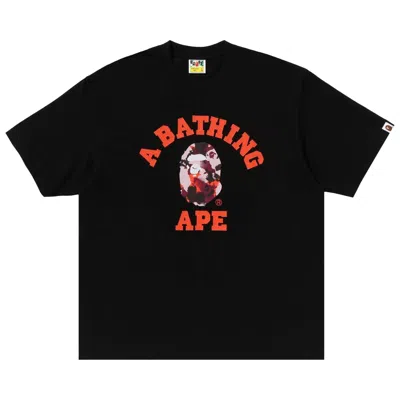 Pre-owned Bape Map Camo College Relaxed Fit Tee 'black' | Men's Size L