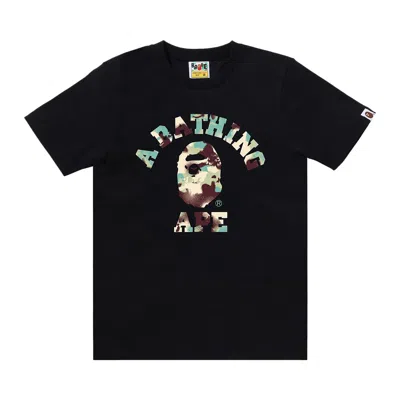 Pre-owned Bape Map Camo College Tee 'black/pink' | Women's Size S
