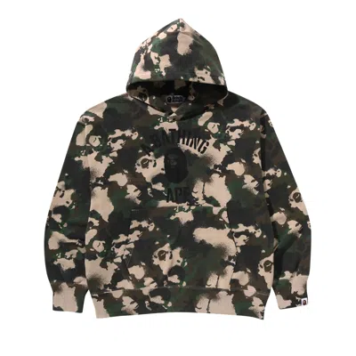 Pre-owned Bape Map Camo Pullover Hoodie 'green' | Men's Size L