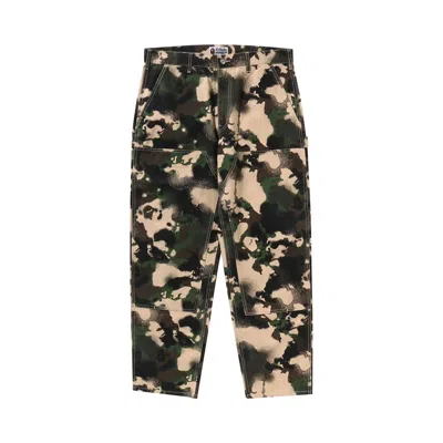 Pre-owned Bape Map Camo Relaxed Fit Work Pants 'green' | Men's Size S