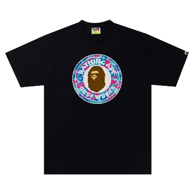Pre-owned Bape Marble Camo Busy Works Tee 'black'