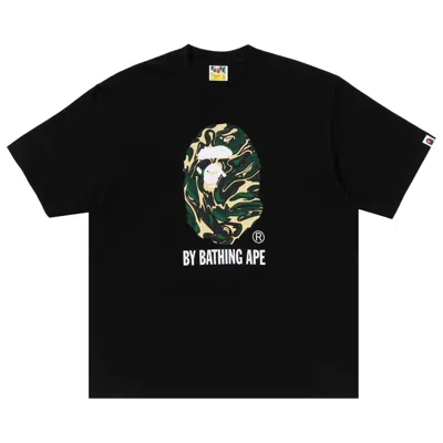Pre-owned Bape Marbling Camo By Bathing Ape Relaxed Fit Tee 'black'