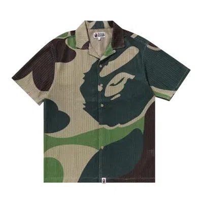 Pre-owned Bape Mega Abc Camo Mesh Shirt 'green' | Men's Size M