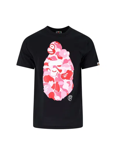 Bape Men's 100% Cotton Graphic T-shirt In Black