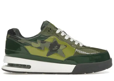 Pre-owned Bape Men's A Bathing Ape  Road Sta Patent Leather (2022) Sneakers In Darkin Green/dark Green/white In Multi
