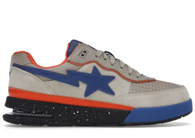 Pre-owned Bape Men's A Bathing Ape  Road Sta Suede Sneakers In Beige/orange/blue In Multi