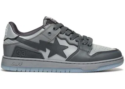 Pre-owned Bape Men's A Bathing Ape  Sk8 Sta #5 Sneakers In Grey