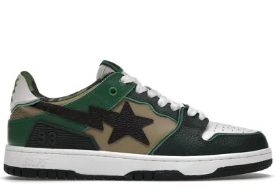Pre-owned Bape Men's A Bathing Ape  Sk8 Sta Abc Camo (2022) Sneakers In Green/brown/white