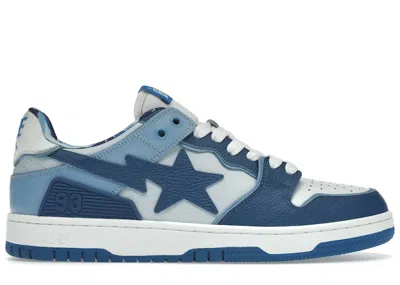 Pre-owned Bape Men's A Bathing Ape  Sk8 Sta Abc Camo (2022) Sneakers In Lightin Blue/light Blue/white In Multi