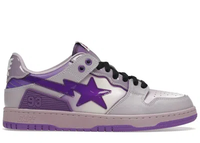 Pre-owned Bape Men's A Bathing Ape  Sk8 Sta Sneakers In Light In Purple/light Purple