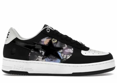 Pre-owned Bape Men's A Bathing Ape  Sta #2 Roses Sneakers In Black