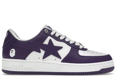 Pre-owned Bape Men's A Bathing Ape  Sta (2022) Sneakers In White/purple