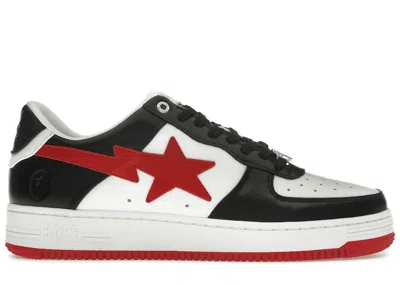 Pre-owned Bape Men's A Bathing Ape  Sta #3 M2 Sneakers In White/black/red In Multi