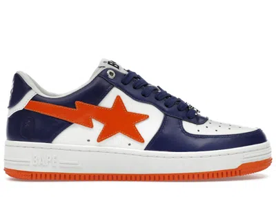 Pre-owned Bape Men's A Bathing Ape  Sta #3 M2 Sneakers In White/blue/orange