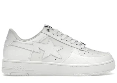 Pre-owned Bape Men's A Bathing Ape  Sta #3 Sneakers In White