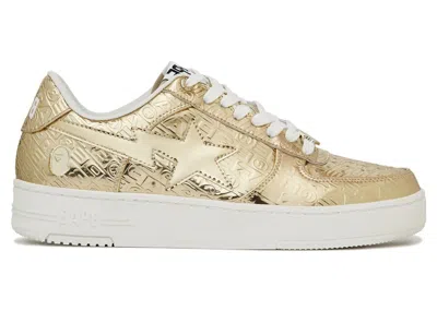 Pre-owned Bape Men's A Bathing Ape  Sta #5 Sneakers In Gold