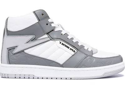 Pre-owned Bape Men's A Bathing Ape  Sta 88 Mid #1 Sneakers In White/grey In Gray