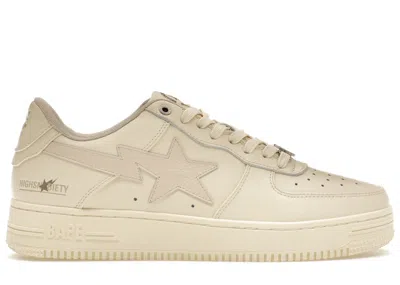 Pre-owned Bape Men's A Bathing Ape  Sta Highsnobiety Daily Essentials Sneakers In Beige