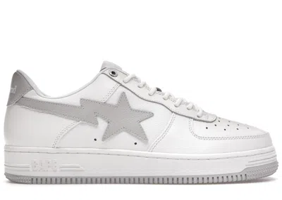 Pre-owned Bape Men's A Bathing Ape  Sta Jjjjound Sneakers In White/light Grey
