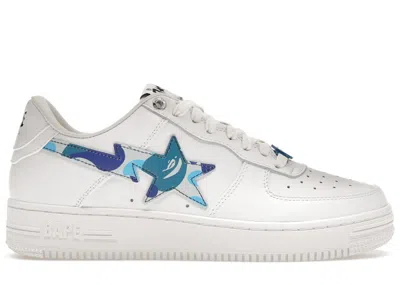Pre-owned Bape Men's A Bathing Ape  Sta Low Abc Camo (2022) Sneakers In White/blue In Multi