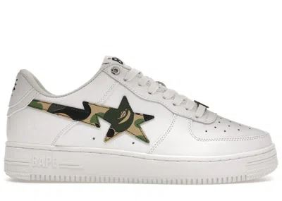 Pre-owned Bape Men's A Bathing Ape  Sta Low Abc Camo (2022) Sneakers In White/green