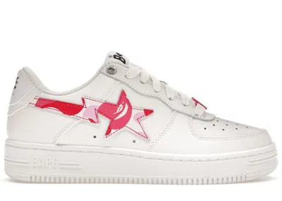 Pre-owned Bape Men's A Bathing Ape  Sta Low Abc Camo (2022) Sneakers In White/pink