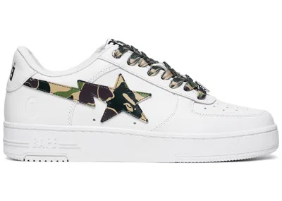 Pre-owned Bape Men's A Bathing Ape  Sta Low Abc Camo (2025) Sneakers In White/green