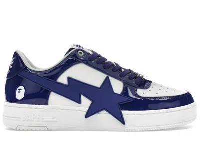 Pre-owned Bape Men's A Bathing Ape  Sta Os #3 M2 Sneakers In Navy Blue