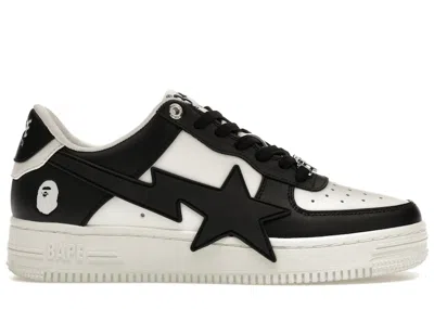 Pre-owned Bape Men's A Bathing Ape  Sta Os Sneakers In Black/white