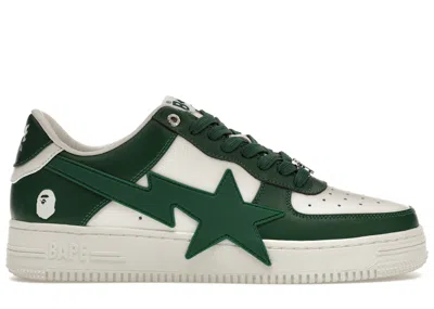 Pre-owned Bape Men's A Bathing Ape  Sta Os Sneakers In Green/white In Multi