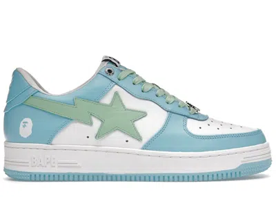 Pre-owned Bape Men's A Bathing Ape  Sta Pastel Sneakers In Blue/green In Multi