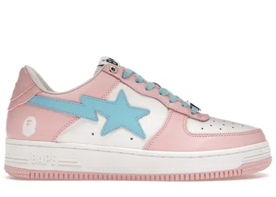 Pre-owned Bape Men's A Bathing Ape  Sta Pastel Sneakers In Pink/blue