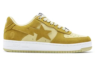 Pre-owned Bape Men's A Bathing Ape  Sta Suede (2022) Sneakers In Yellow/gold/white