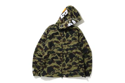 Pre-owned Bape Men's  1st Camo 2nd Ape Full Zip Hoodie Jacket In Green