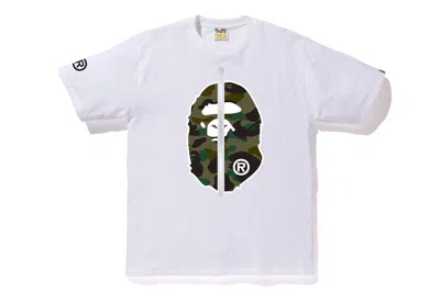 Pre-owned Bape Men's  1st Camo 2nd Ape Tee Shirt In White/green