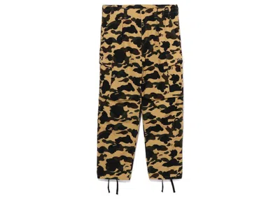 Pre-owned Bape Men's  1st Camo 6 Pocket Pants (ss23) In Yellow