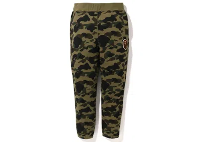 Pre-owned Bape Men's  1st Camo Ape Head Patched Sweatpants (fw22) In Green