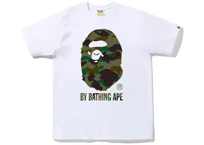 Pre-owned Bape Men's  1st Camo By Bathing Ape Tee Shirt (fw22) In White Green