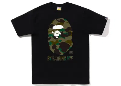 Pre-owned Bape Men's  1st Camo By Bathing Ape Tee Shirt In Black/green In Multi