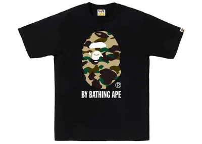 Pre-owned Bape Men's  1st Camo By Bathing Ape Tee Shirt In Black/yellow In Multi