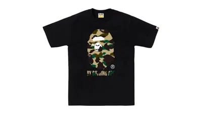 Pre-owned Bape Men's  1st Camo By Bathing Ape Tee Shirt In Black/yellow In Multi